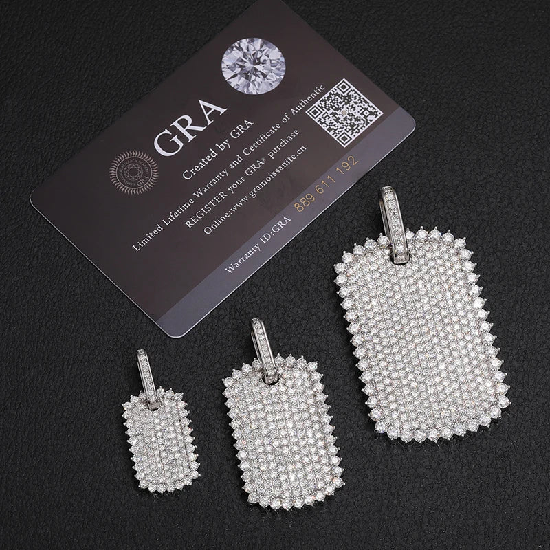Moissanite Spike Tag Pendant