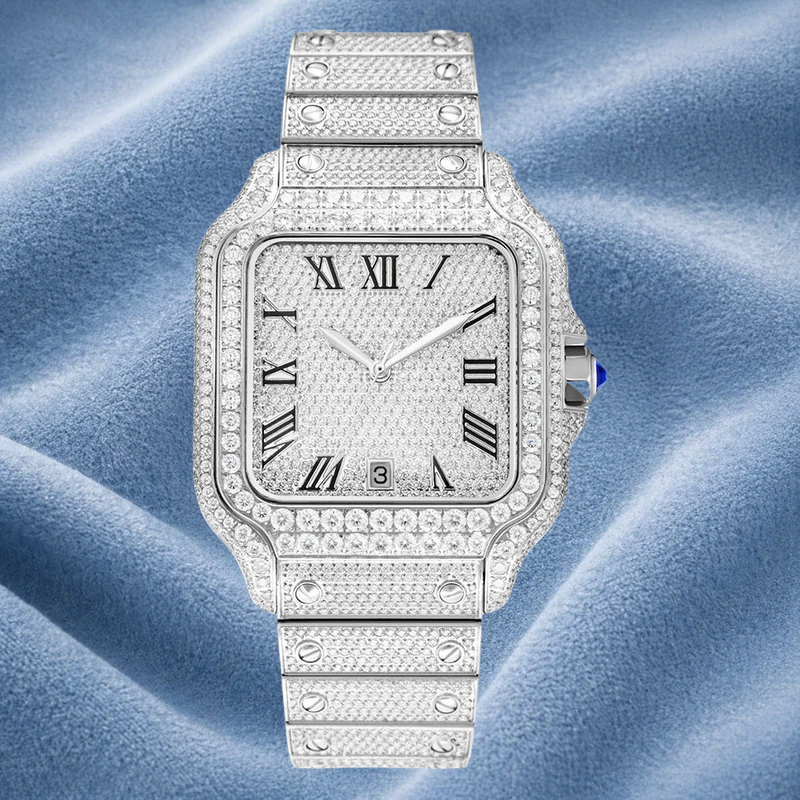 Bust Down VVS Moissanite Watch 40MM