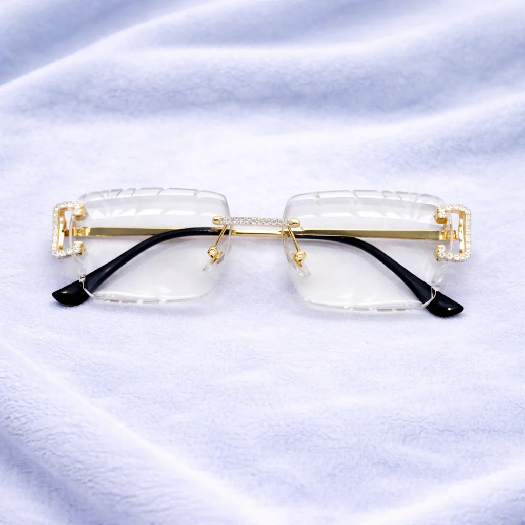 Clear Iced out Designer Glasses