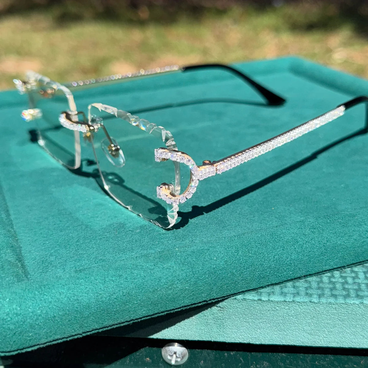 Clear Iced out Designer Glasses