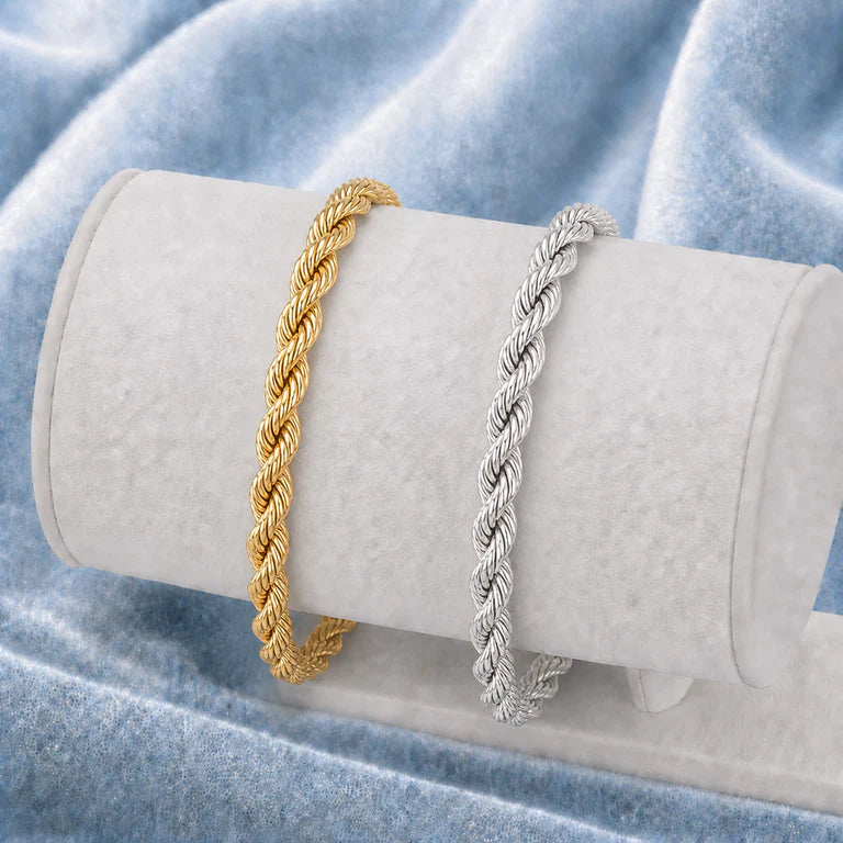 5MM ROPE BRACELET, 18K GOLD