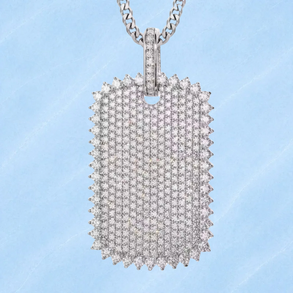 Moissanite Spike Tag Pendant