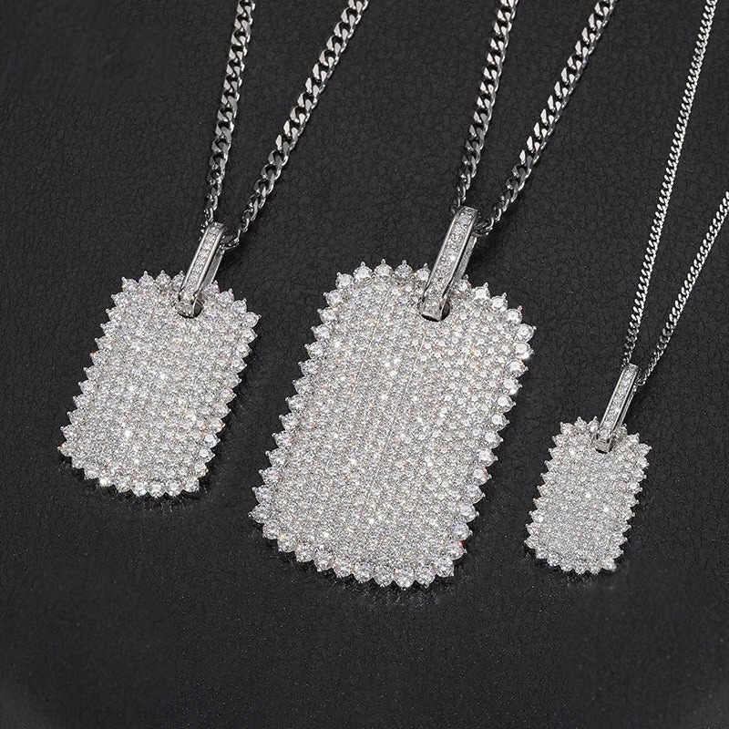 Moissanite Spike Tag Pendant