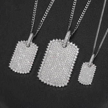 Moissanite Spike Tag Pendant