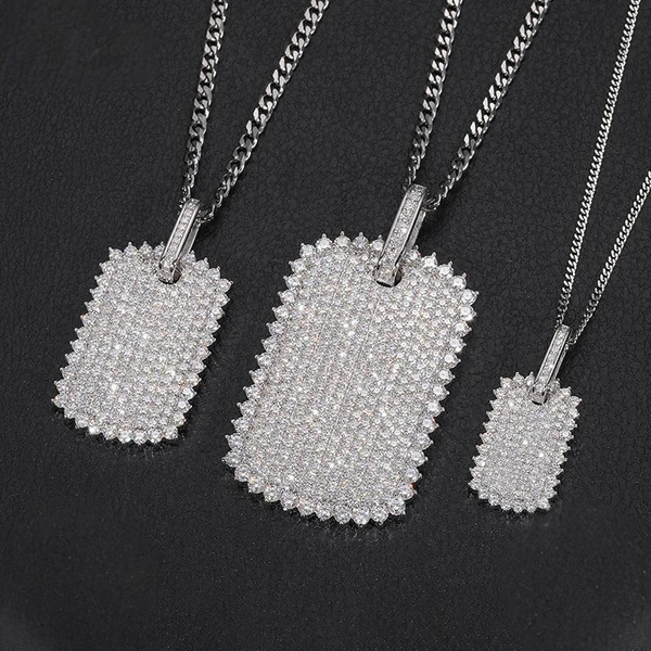 Moissanite Spike Tag Pendant