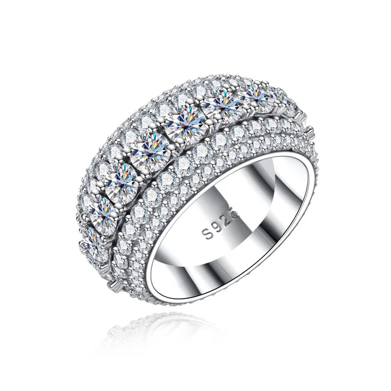MOISSANITE ICED-OUT RING