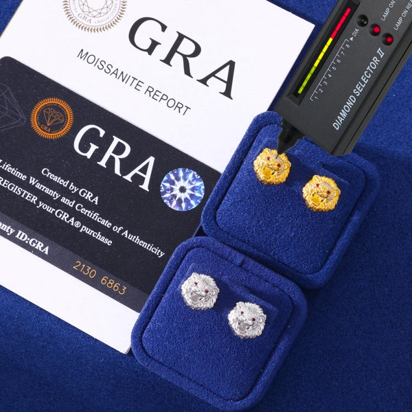 Lion Head Stud Earrings