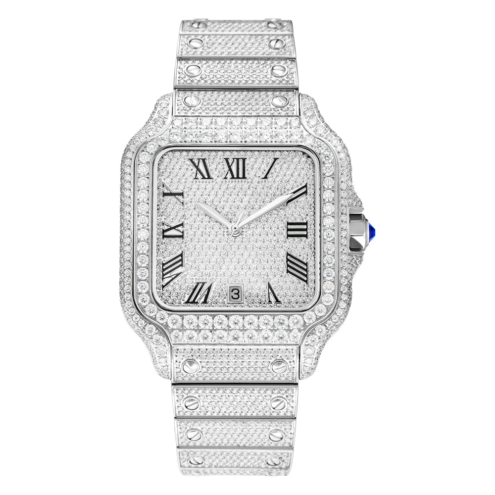 Bust Down VVS Moissanite Watch 40MM