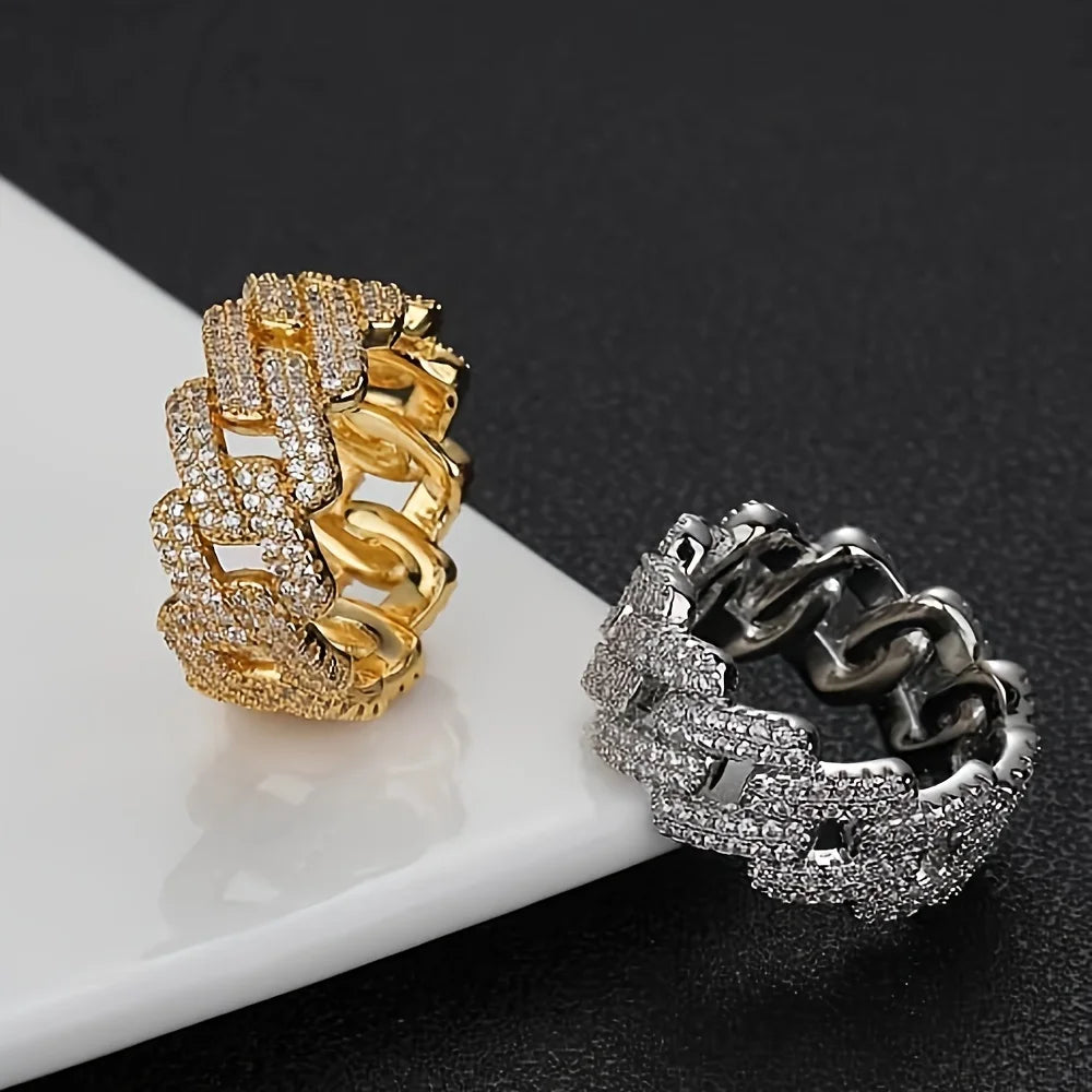 CUBAN RING, 18K Gold Plated