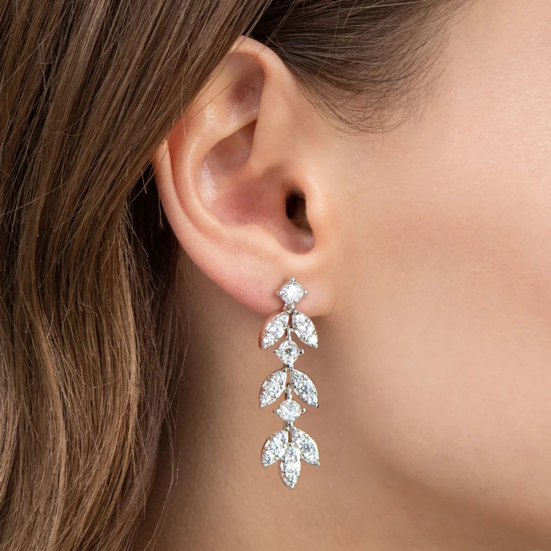 Leaf-Shape Stud Earrings