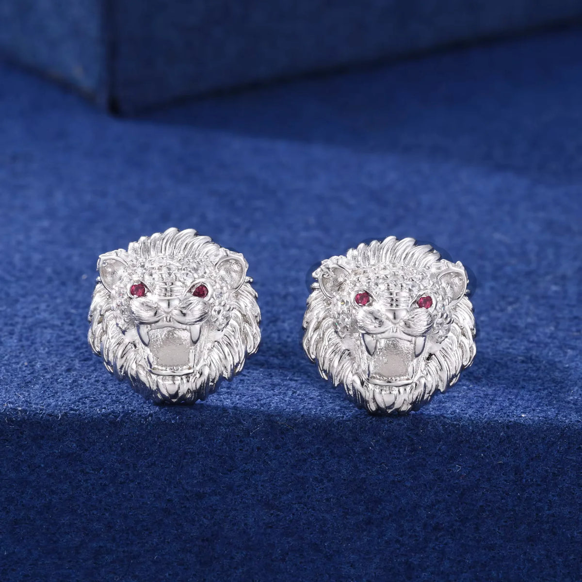 Lion Head Stud Earrings