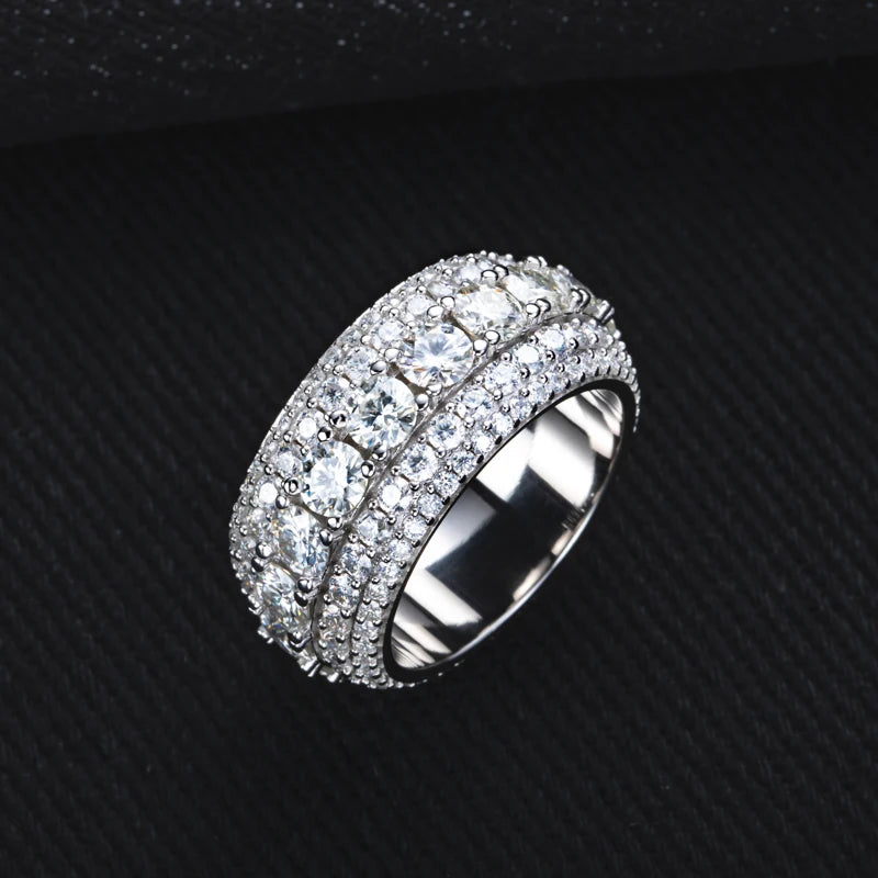 MOISSANITE ICED-OUT RING