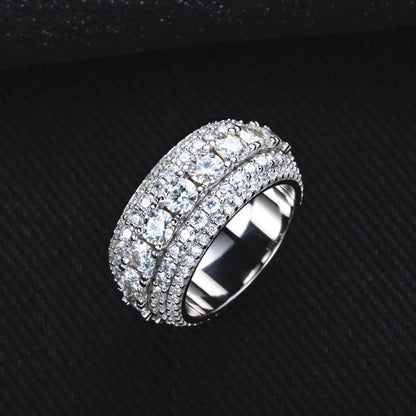 MOISSANITE ICED-OUT RING