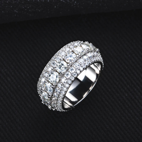 MOISSANITE ICED-OUT RING