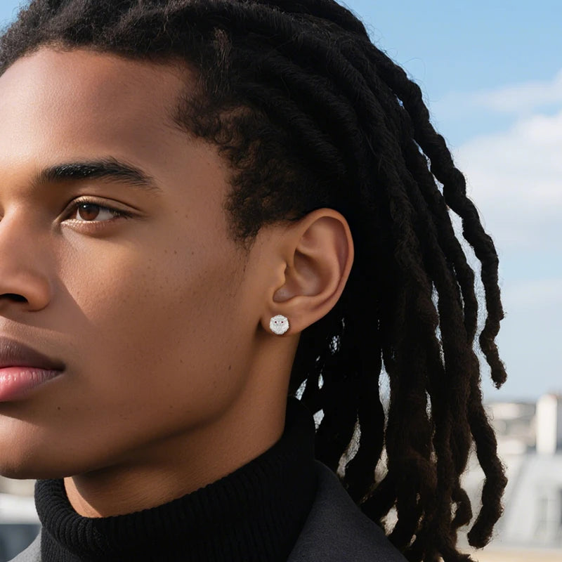 Lion Head Stud Earrings