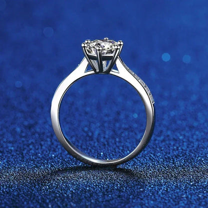 Round Wedding Ring 1ct White Gold-Plated