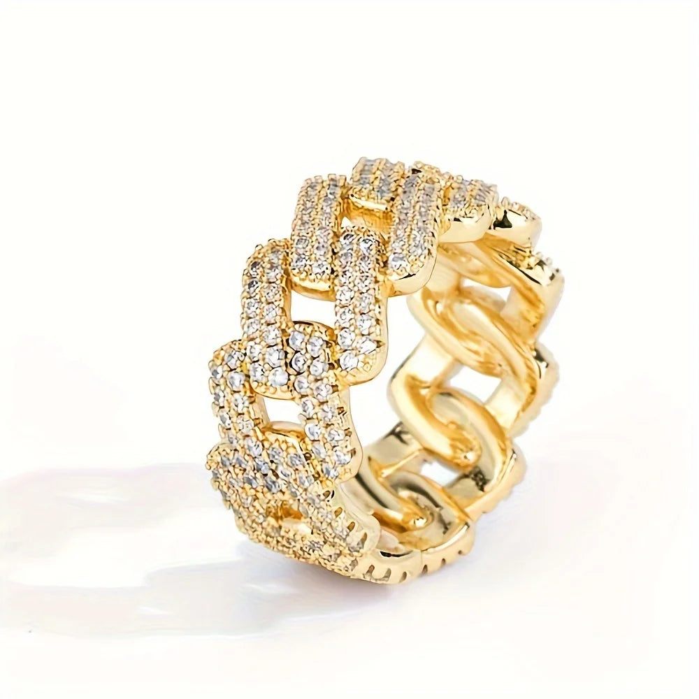 CUBAN RING, 18K Gold Plated