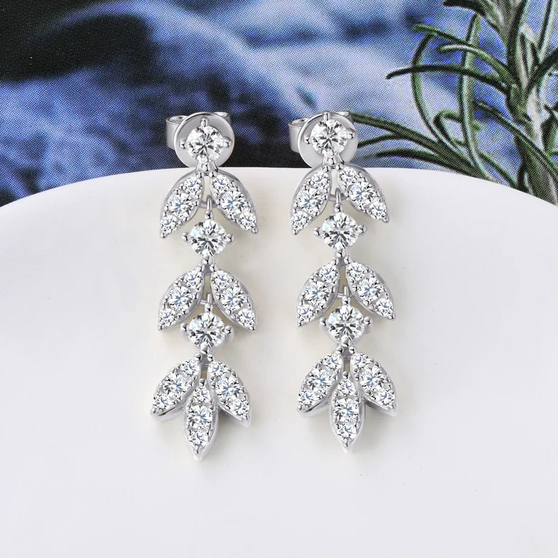 Leaf-Shape Stud Earrings