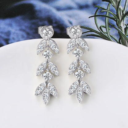 Leaf-Shape Stud Earrings