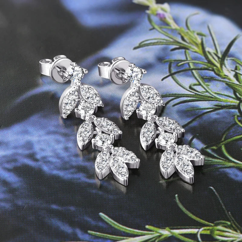 Leaf-Shape Stud Earrings