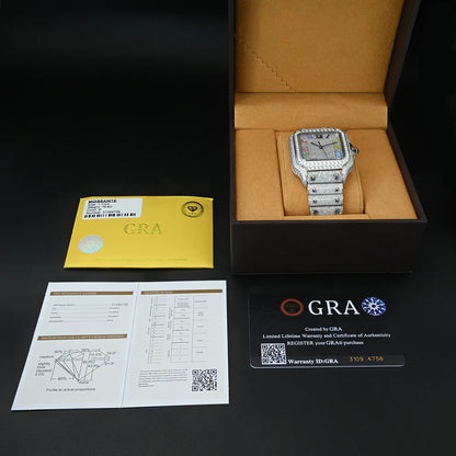Bust Down VVS Moissanite Watch 40MM