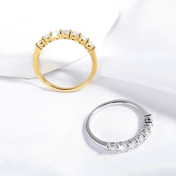 Seven-Stone Band Ring, 18k White Gold
