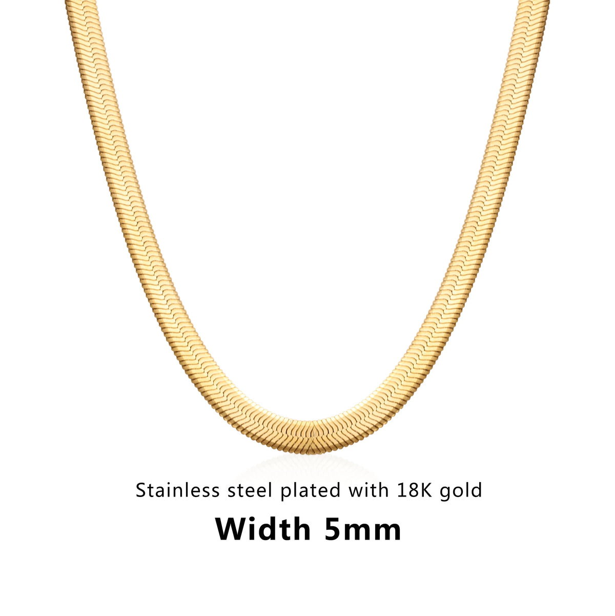 5MM LUXURY CHAIN, 18k Gold-Plated