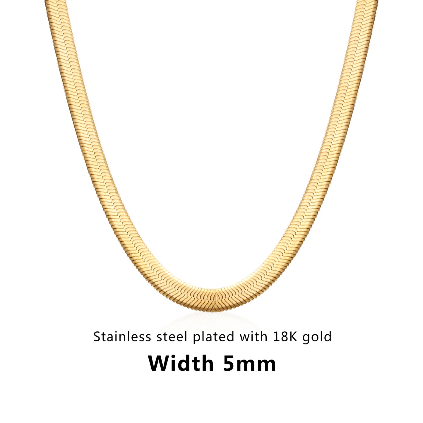 5MM LUXURY CHAIN, 18k Gold-Plated