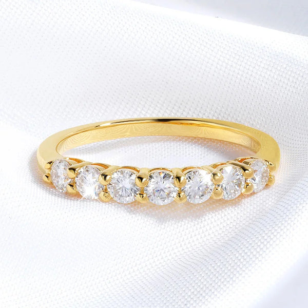 Seven-Stone Band Ring, 18k White Gold