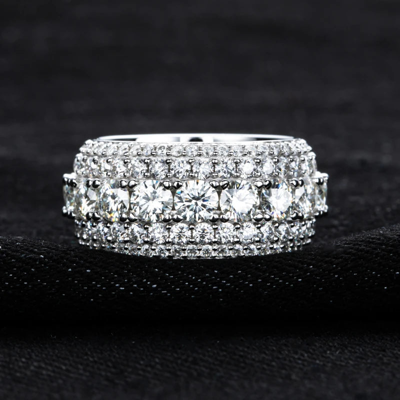 MOISSANITE ICED-OUT RING