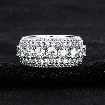 MOISSANITE ICED-OUT RING