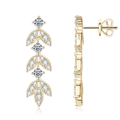 Leaf-Shape Stud Earrings