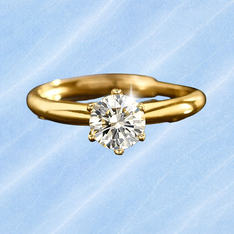 One Size Fits All Ring 1ct, 18k Gold-Plated