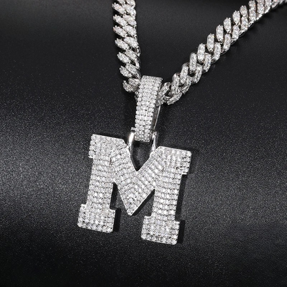 Moissanite Letter Pendant