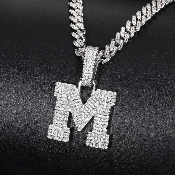Moissanite Letter Pendant