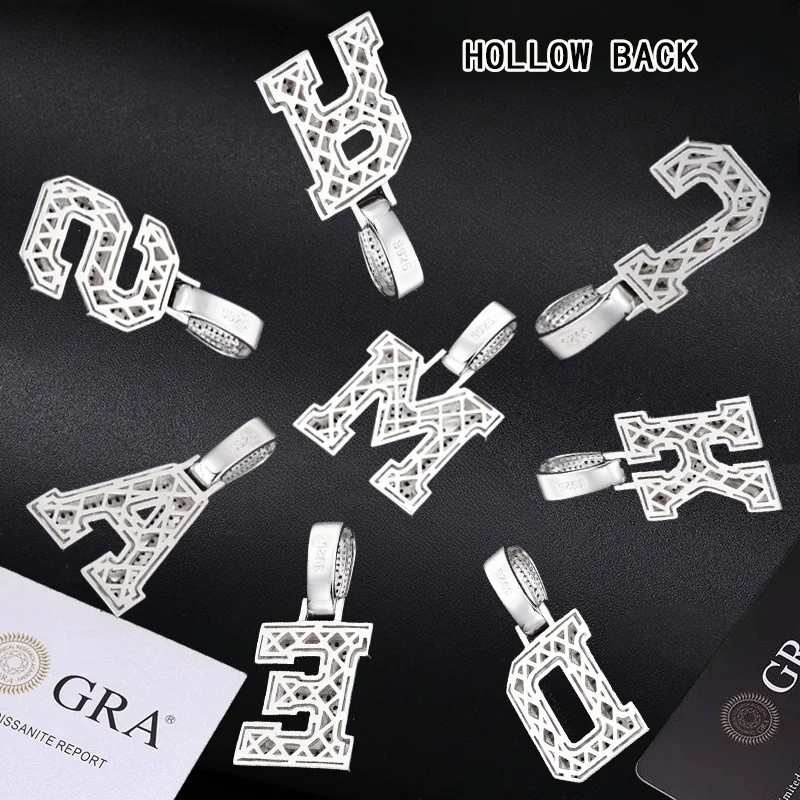 Moissanite Letter Pendant