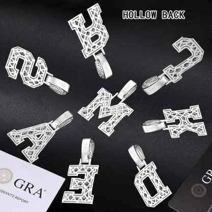 Moissanite Letter Pendant