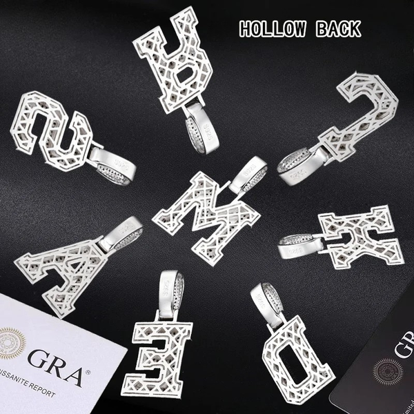 Moissanite Letter Pendant