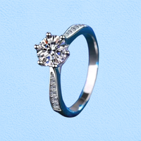 Round Wedding Ring 1ct White Gold-Plated