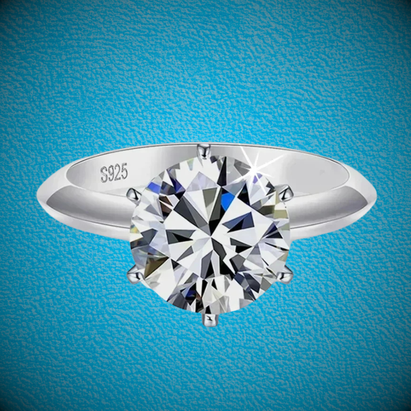 Plain Engagement White Gold-Plated Ring