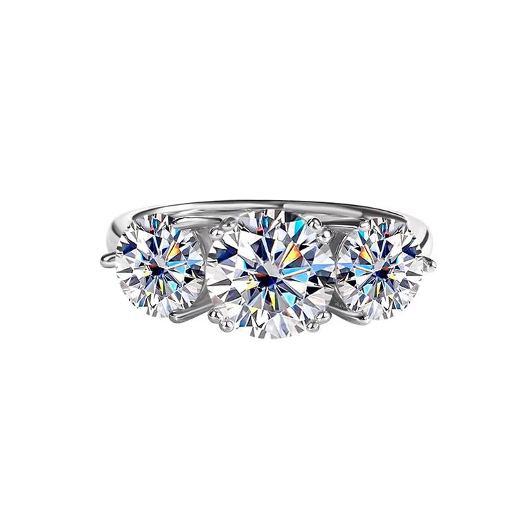 TRIPLE MOISSANITE RING