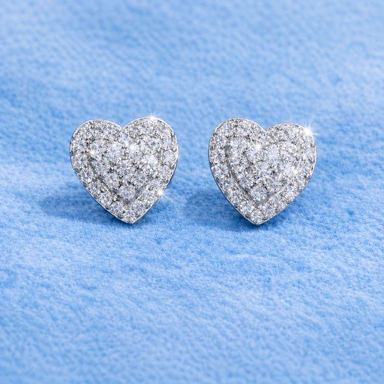 8mm Heart Earrings, 18K Gold-Plated
