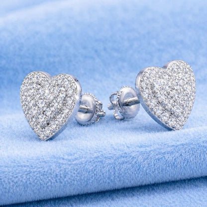 8mm Heart Earrings, 18K Gold-Plated