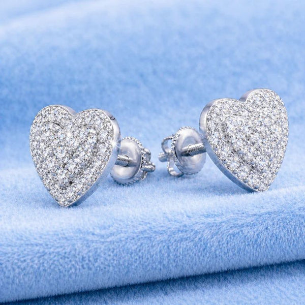 8mm Heart Earrings, 18K Gold-Plated