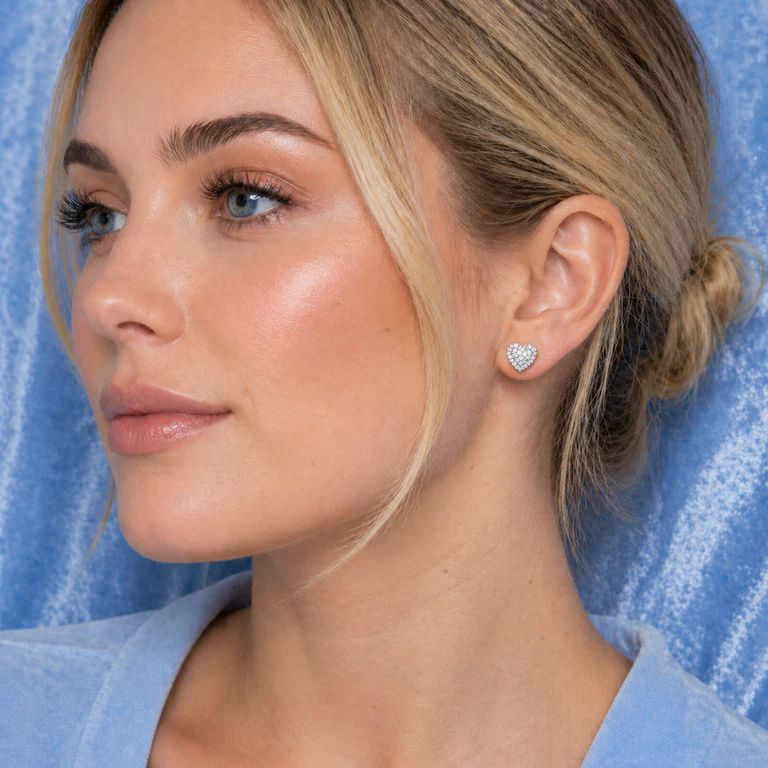 8mm Heart Earrings, 18K Gold-Plated