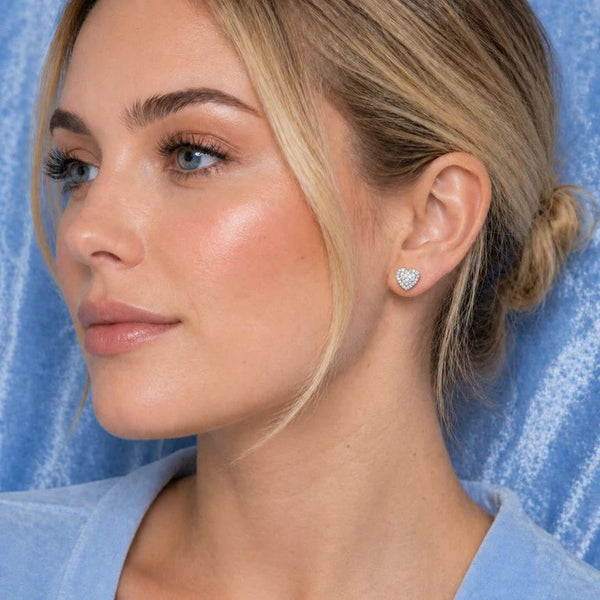 8mm Heart Earrings, 18K Gold-Plated
