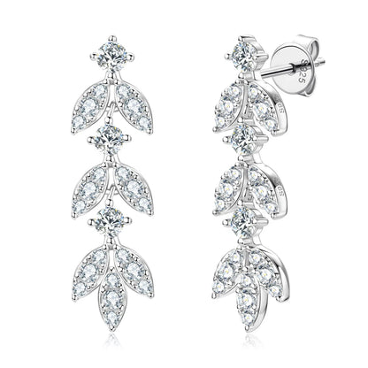 Leaf-Shape Stud Earrings