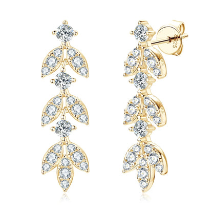 Leaf-Shape Stud Earrings